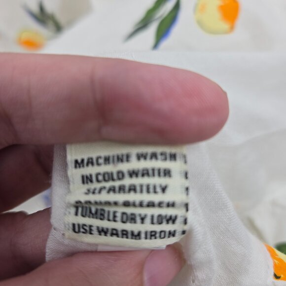 Sim and Sam White Lemon 100% Cotton Ruched Mini Dress Large - Picture 13 of 13